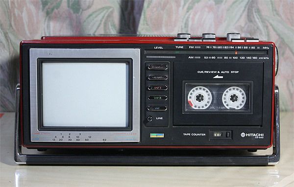 Vintage conic, radio, TV, cassette recorder