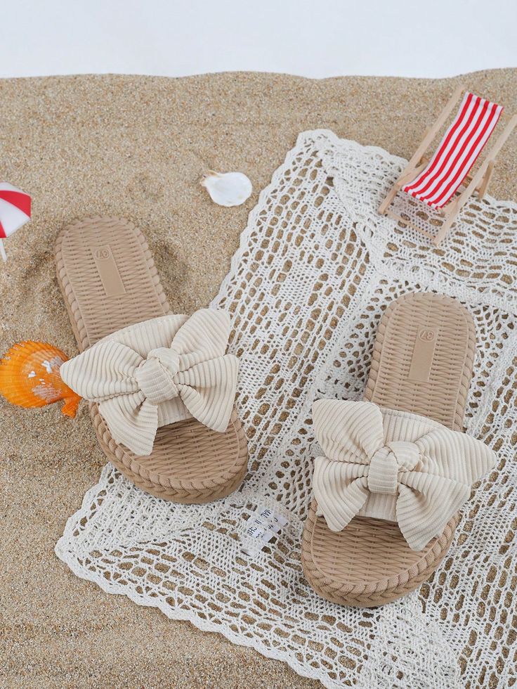 Plain bow slippers thumbnail 3