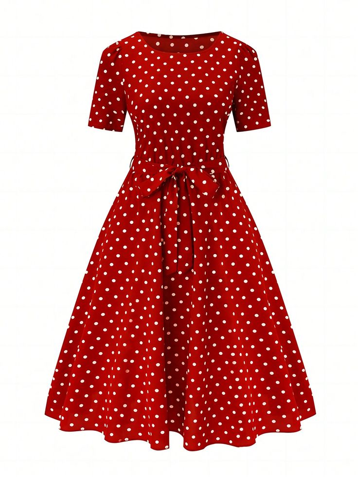 Dot printed dress