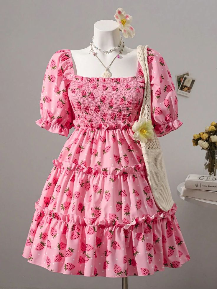 Strawberry print dress