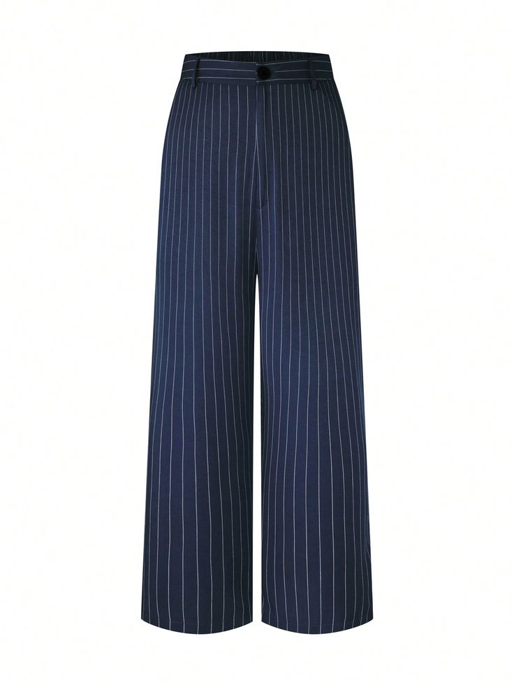Striped straight pants
