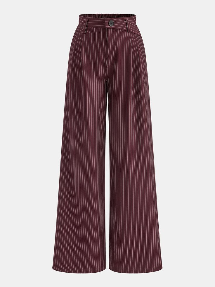 Striped straight pants